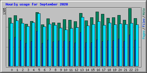 Hourly usage for September 2020