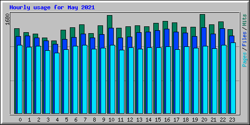 Hourly usage for May 2021