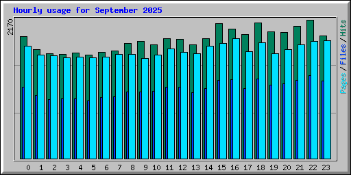 Hourly usage for September 2025