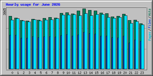 Hourly usage for June 2026